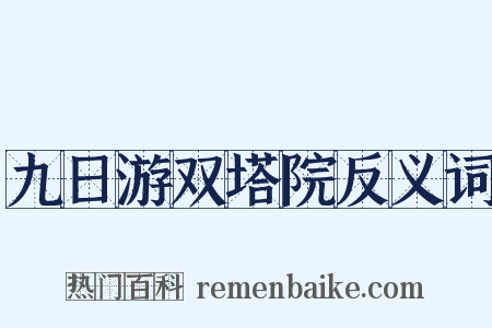 九日游双塔院反义词是什么意思的图片